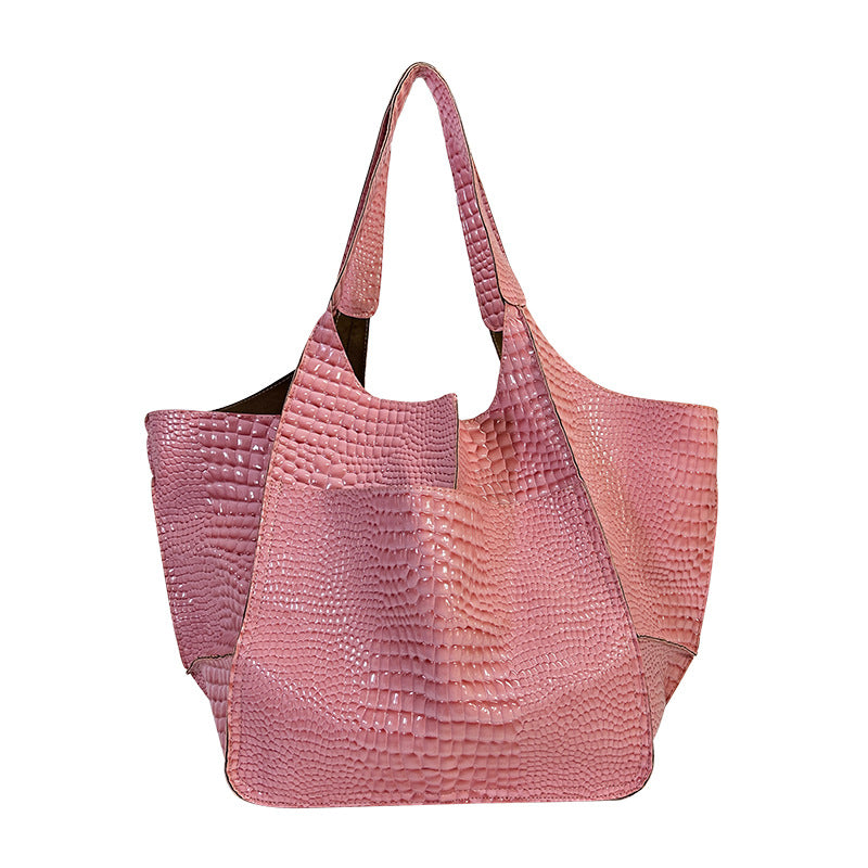 MELISSA Large Soft Leather Tote – Casual Patterned Shoulder Bag (7 Styles) Bloomyin