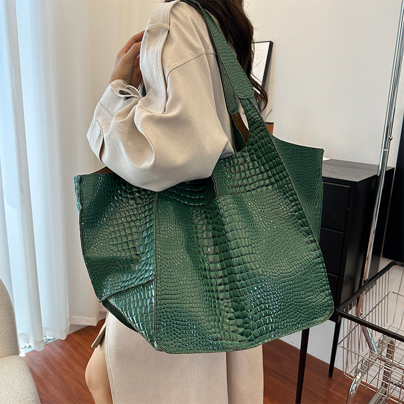 MELISSA Large Soft Leather Tote – Casual Patterned Shoulder Bag (7 Styles) Bloomyin