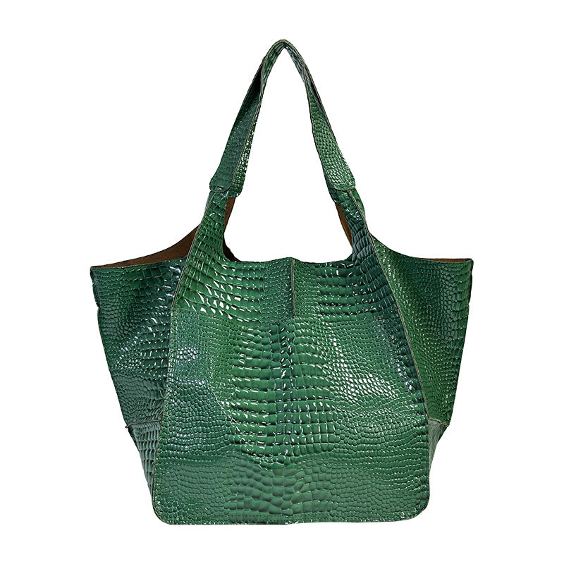 MELISSA Large Soft Leather Tote – Casual Patterned Shoulder Bag (7 Styles) Bloomyin